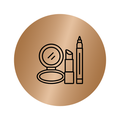 Symbol für professionelles Haare- und Make-up-Styling im Studio