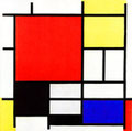 ピエト・モンドリアン「赤、黄、青と黒のコンポジション」1921年、ハーグ市立美術館