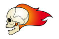 flaming skull