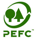 Logo PEFC, marque de certification de gestion forestière, visant à contribuer à la gestion durable des forêts