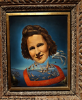 Портрет Гала с признаками оносороживания" (1954)