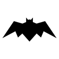 Silhouette of a bat. Brick Clad Bat Boxes