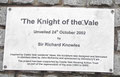 The Knight of the Vale - plaque