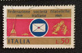 1969 - yt IT 1039- 50 ans Fédération Société Philatélique Italienne  - Dessiné par F.Filanci
