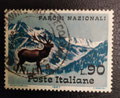 1967 - ITALIE - yt IT966 - Cerf élaphe (Cervus elaphus) parc du Stelvio dessiné par C. Mancioli