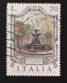 1975 - ytIT 1238- Pizza Fontana Milano, fontaine en granit rose et marbre de Carrare, œuvre de Giuseppe Piermarini et Giuseppe Franchi. Dessin E.Donnini
