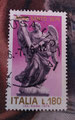 1975-ytIT1215 -Ange à la croix d'Ercole sur le pont st Ange à Rome de Ferrata  sculpteur baroque italien. 'l'insigne du pouvoir est sur son épaule'