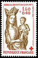 1983 YV 2295. VIERGE A L'ENFANT, BAILLON, XIVème siècle dessiné par Cécile Guillaume et gravé par Albert Decaris