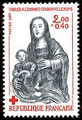 1983 YV 2296. VIERGE A L'ENFANT, GENAINVILLE, XIVème siècle dessiné par Cécile Guillaume et gravé par Albert Decaris