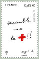 2015 - yt 5005 - Carnet la Croix rouge est faite d'amour et de courage - Timbre 5 -Ensemble avec la croix rouge
