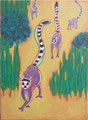 『 A walk of monkeys 』　　oil on canvas　　333×242
