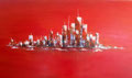 Manhattan, acrylique au couteau,