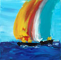acrylique au couteau, 20x20cm