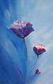 Fleurs au couteau, acrylique au couteau,
