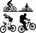 représentation de différentes activités à vélo 