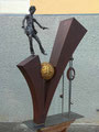 Balance between dreams and reality - Size (cm): 140x40x30 - metal artwork steel sculpture