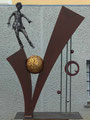 Balance between dreams and reality - Size (cm): 140x40x30 - metal artwork steel sculpture
