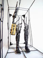 The traveller II- Size (cm): 60x40x20 -metal artwork steel sculpture