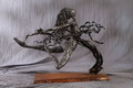 Against the tide - Size (cm): 91x68x72 - metal sculpture