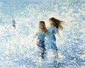 Waterdance, 120x150 cm, 2023, Öl auf Leinwand