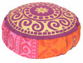 meditationskissen-rund-luxus-10cm-bollywood 1