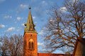 Kirchturm der St. Laurentius - Kirche in der Kleinstadt Wustrow