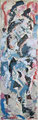 Migration n°1   150x50   "À tisse d'ailes"  acrylique-encre sur toile libre 2012