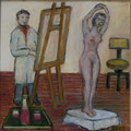 Rückenakt (Öl, 2021) 20 cm x 20 cm | 200 €