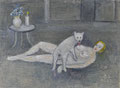 Hundliebe (Öl, 2022) 24 cm x 20 cm | 200 €