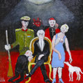 Der Präsident und seine Günstlinge (Öl, 2019) 25 cm x 25 cm | 300 €