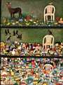 Triptychon: Landschaft mit Platikstuhl - 2010/2030/2050 (Öl 2017) 30  cm x 40 cm | 200 €