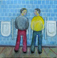 Gespräch unter Männern (2025) 20 cm x 20 cm | 100 €