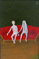 Die Alte und der Jüngling (Öl, 2021) 20 cm x 30 cm | 200 €
