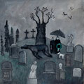 Das tote Pferd auf dem Friedhof (ÖL, 2019) 25 cm x 25 cm | 250 €