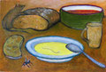 Das Haar in der Suppe (Öl, 2021) 36 cm x 25 cm | 200 €