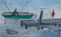 Der Angler (Öl, 2022) 25 cm x 15 cm | 150 €