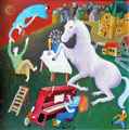 Kurz vor der Hochzeit (Öl, 1968), 20 cm x 20 cm | 300 €
