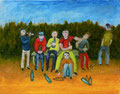 Die Trinker (Öl, 2021) 30 cm x 24 cm | 300 €