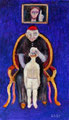 Der Priester und der Knabe (Öl, 2020) 15 cm x 25 cm | 250 €