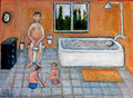 Morgentoilette (Öl, 2019) 24 cm x 18 cm | 150 €
