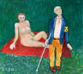 Der Blinde und die Nackte (Öl, 2020) 22 cm x 20 cm | 200 €