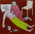 Das war's wohl (Öl, 2024) 18 cm x 18 cm | 100 €