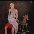 Die ewig Stillende (Öl, 2023) 22 cm x 22 cm  | 200 €