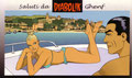 Cartolina "Ghenf : il litorale" illustrazione di Sergio e Paolo Zaniboni