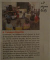 Les enfants de l'école de Cassagne Bégonhès en Aveyron ont posé beaucoup de question sur les tableaux présentés par Chantal GRES