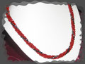 188 Spiralkette Herringbone rot schwarz (EK)