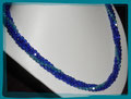 160 Diesmal eine Glasschliffperlen Herringbone Spiralkette in blau :-) (EK)