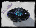 231 - Beaded Bead in schwarz Aquamarine