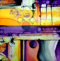 Nocturno entre Ovulos y Visillos - Mixta sobre tela 60 x 60 cm VENDIDO