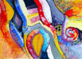 Tres Punts - Acrílico sobre foam 140 x 100 cm
